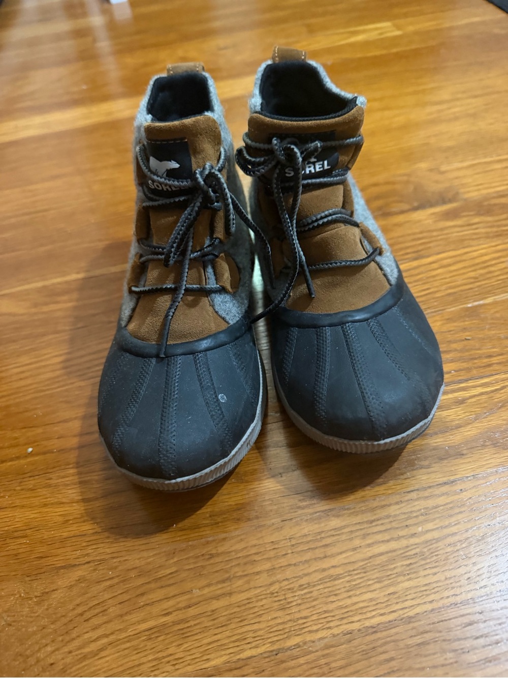 Sorel Womens Waterproof Duck Boot - Brown & Gray